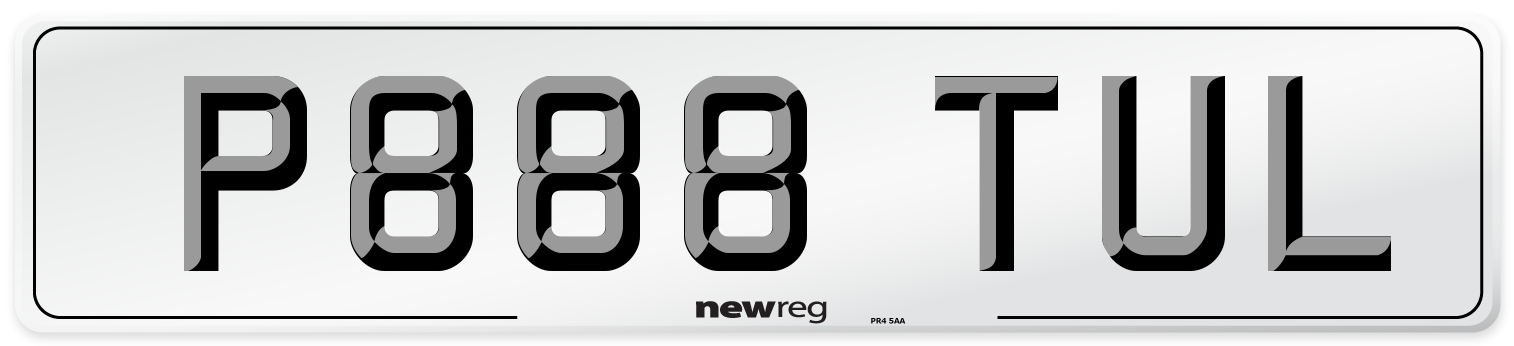 P888 TUL Number Plate from New Reg